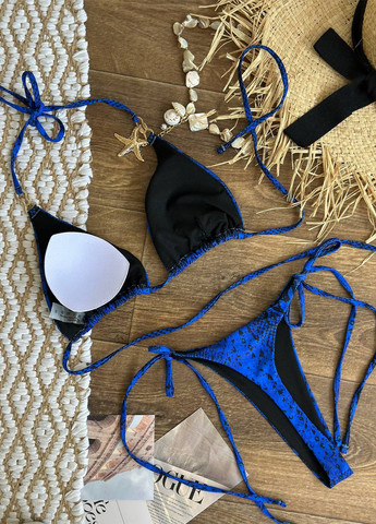 Синий летний раздельный купальник (лиф, трусики) раздельный NOVA VEGA