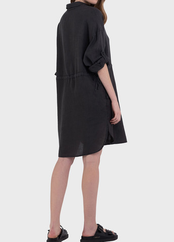 Черное кэжуал платье рубашка Replay однотонное