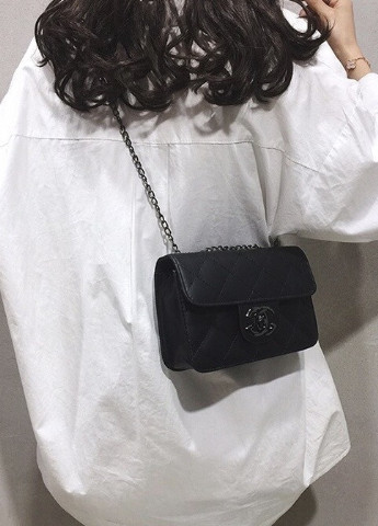 Женская классическая сумочка кросс-боди на цепочке черная NoName (251204088)