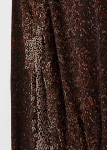 Коричневое кэжуал короткое платье H&M с рисунком