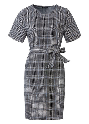 Черно-белое кэжуал платье футляр Esmara с геометрическим узором