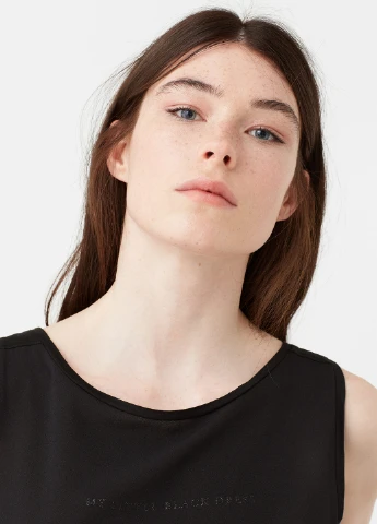 Черное кэжуал платье Mango однотонное