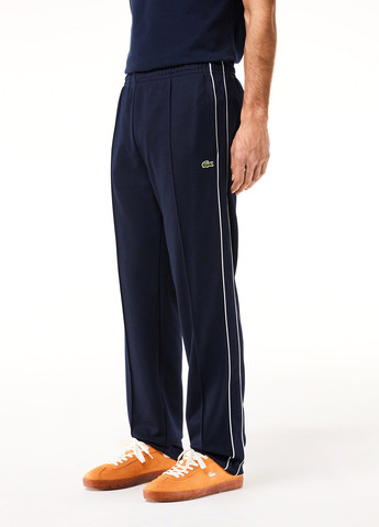 Темно-синие спортивные демисезонные прямые брюки Lacoste