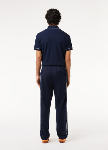 Темно-синие спортивные демисезонные прямые брюки Lacoste