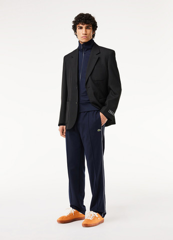 Темно-синие спортивные демисезонные прямые брюки Lacoste