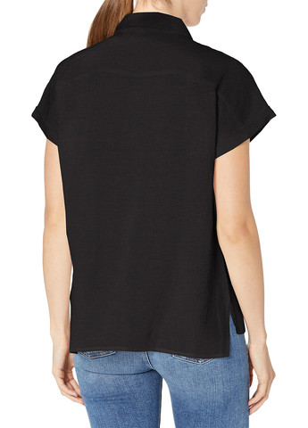 Черная кэжуал рубашка однотонная Calvin Klein