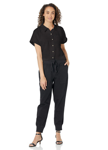 Черная кэжуал рубашка однотонная Calvin Klein