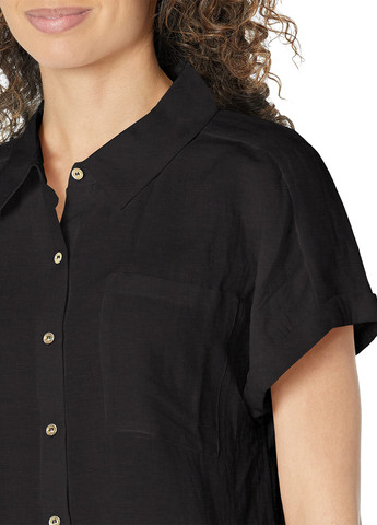 Черная кэжуал рубашка однотонная Calvin Klein