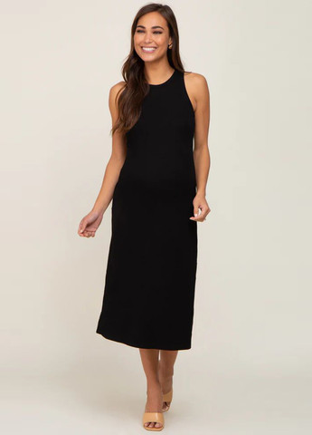 Чорна кежуал сукня для вагітних сукня-майка Boohoo однотонна