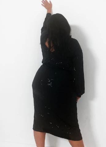 Черное вечернее платье Missguided однотонное