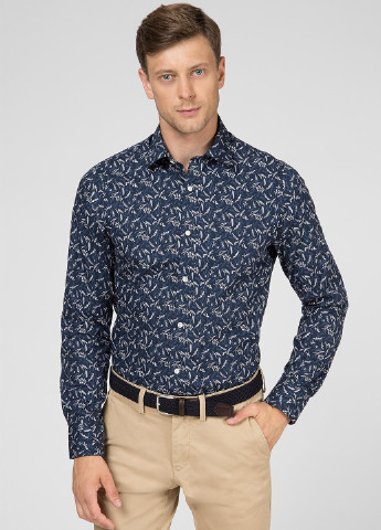 Темно-синяя кэжуал рубашка с цветами Gant