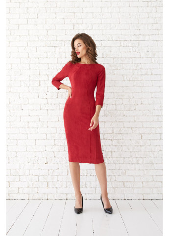 Красное деловое платье стелла футляр BYURSE однотонное