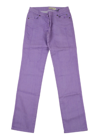 Штани Jeckerson прямі однотонні бузкові джинсові