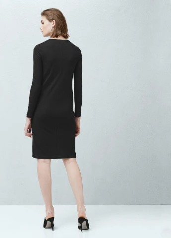 Черное кэжуал платье Mango однотонное