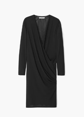 Черное кэжуал платье Mango однотонное