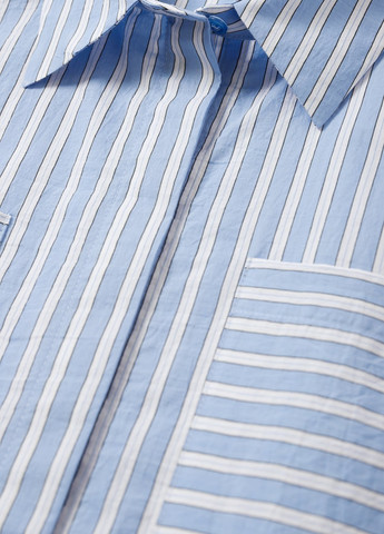 Голубой кэжуал рубашка в полоску C&A