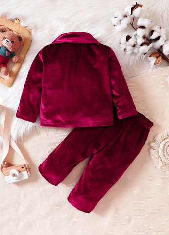 Бордовий демісезонний костюм (жакет, штани) брючний SHEIN