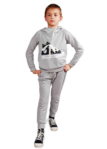 Сірий демісезонний костюм (реглан, брюки) брючний Kids Couture