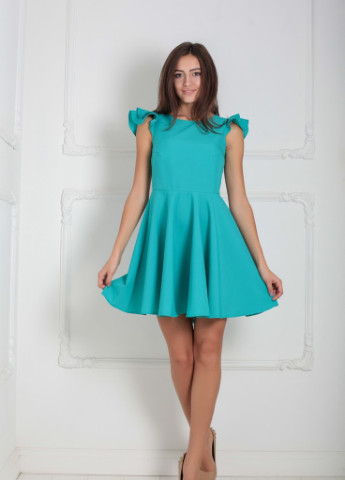 Мятное кэжуал романтичное кукольное платье с рукавами воланами impala мятный Podium однотонное