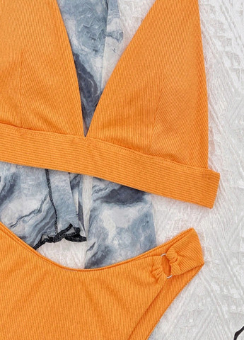 Помаранчевий літній купальник (ліф, трусики) роздільний SHEIN