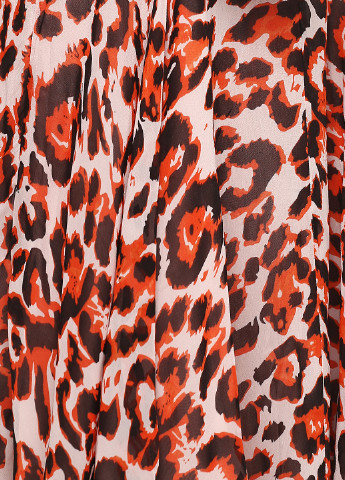 Комбинированное кэжуал платье клеш NU DENMARK леопардовый