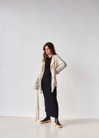 Светло-серый демисезонный кардиган MEREZHKA