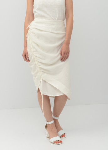 Белая кэжуал однотонная юбка H&M карандаш