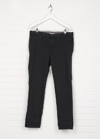 Темно-серые кэжуал демисезонные прямые брюки Eleven