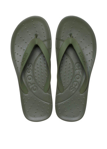 Зеленые пляжные вьетнамки Crocs