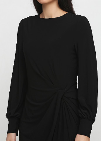 Черное деловое платье баллон Hobbs однотонное