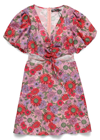 Розовое кэжуал платье Missguided с цветочным принтом