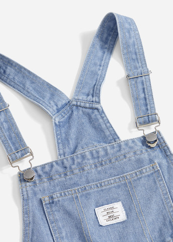 Комбинезон SHEIN комбинезон-шорты варенка голубой денил хлопок, джинс