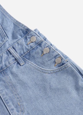 Комбинезон SHEIN комбинезон-шорты варенка голубой денил хлопок, джинс