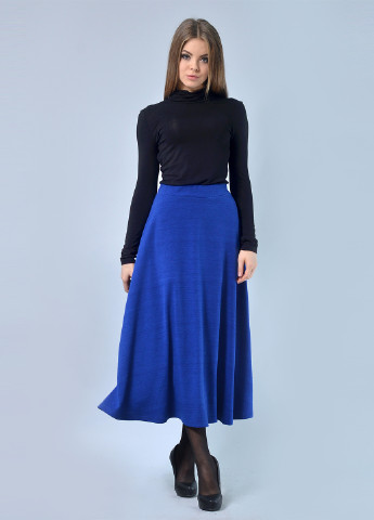 Синяя кэжуал однотонная юбка Lila Kass клешированная-солнце