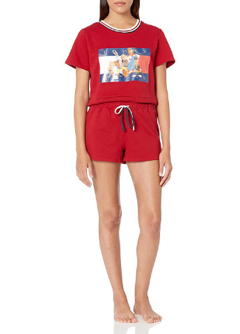 Червона всесезон піжама (футболка, шорти) футболка + шорти Tommy Hilfiger