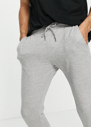 Светло-серые спортивные демисезонные джоггеры брюки Asos