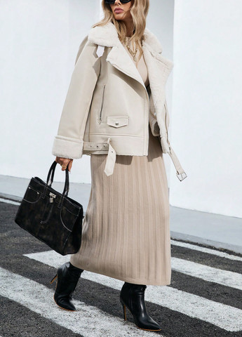 Бежева зимня куртка SHEIN