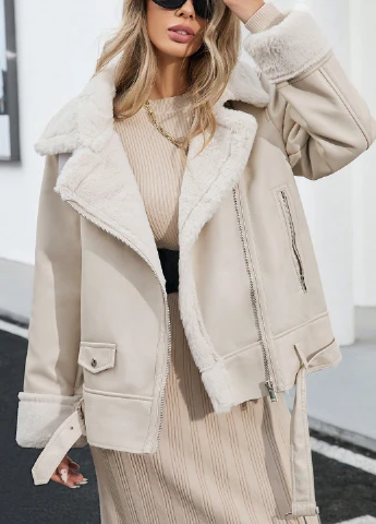 Бежева зимня куртка SHEIN