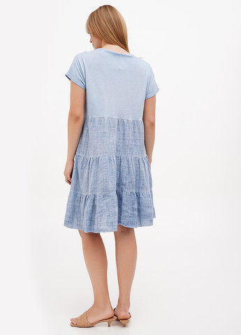 Блакитна кежуал сукня New Collection однотонна