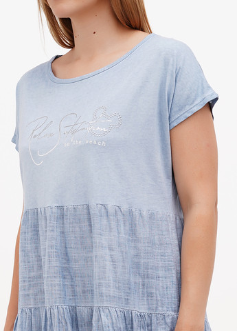 Блакитна кежуал сукня New Collection однотонна