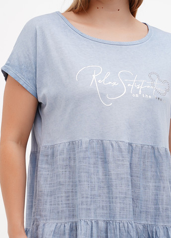 Блакитна кежуал сукня New Collection однотонна