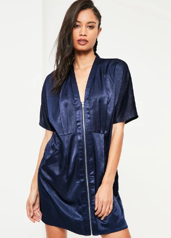 Темно-синя кежуал сукня Missguided однотонна