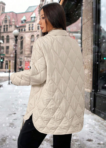 Молочна зимня куртка куртка-лайнер SHEIN