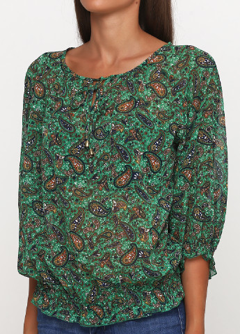 Зеленая летняя блуза Ageless