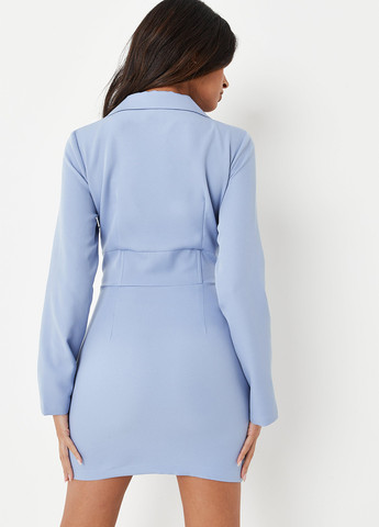 Голубое кэжуал платье Missguided однотонное