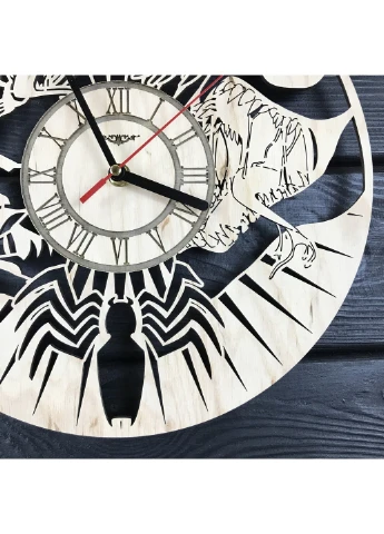 Круглий дизайнерський дерев`яний годинник «Веном» 7Arts (253566596)