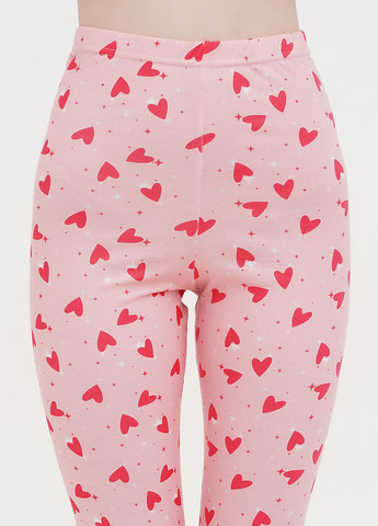 Розовые домашние демисезонные зауженные брюки Boohoo