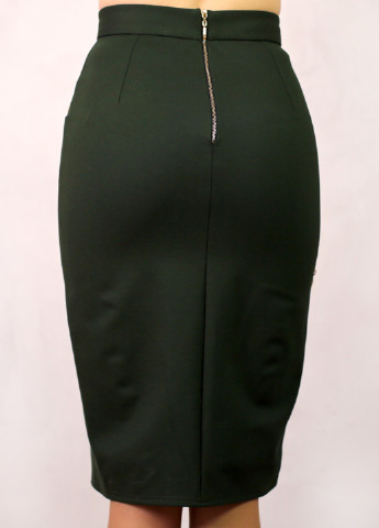 Темно-зеленая кэжуал однотонная юбка Matkovska Design