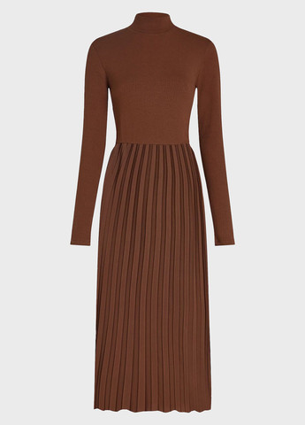 Коричнева кежуал сукня плісована Tommy Hilfiger однотонна