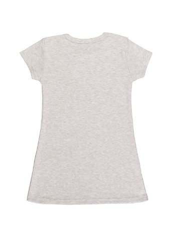 Ночная рубашка для девочки с накатом Фламинго Текстиль серая домашняя